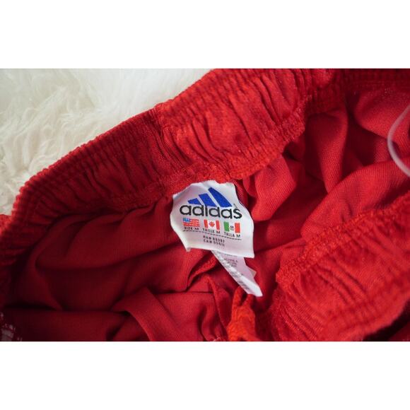 NWT Vintage Y2K 90s ADIDAS Soccer TREVISO Polyester Men's Red Shorts Medium - Picture 6 of 11